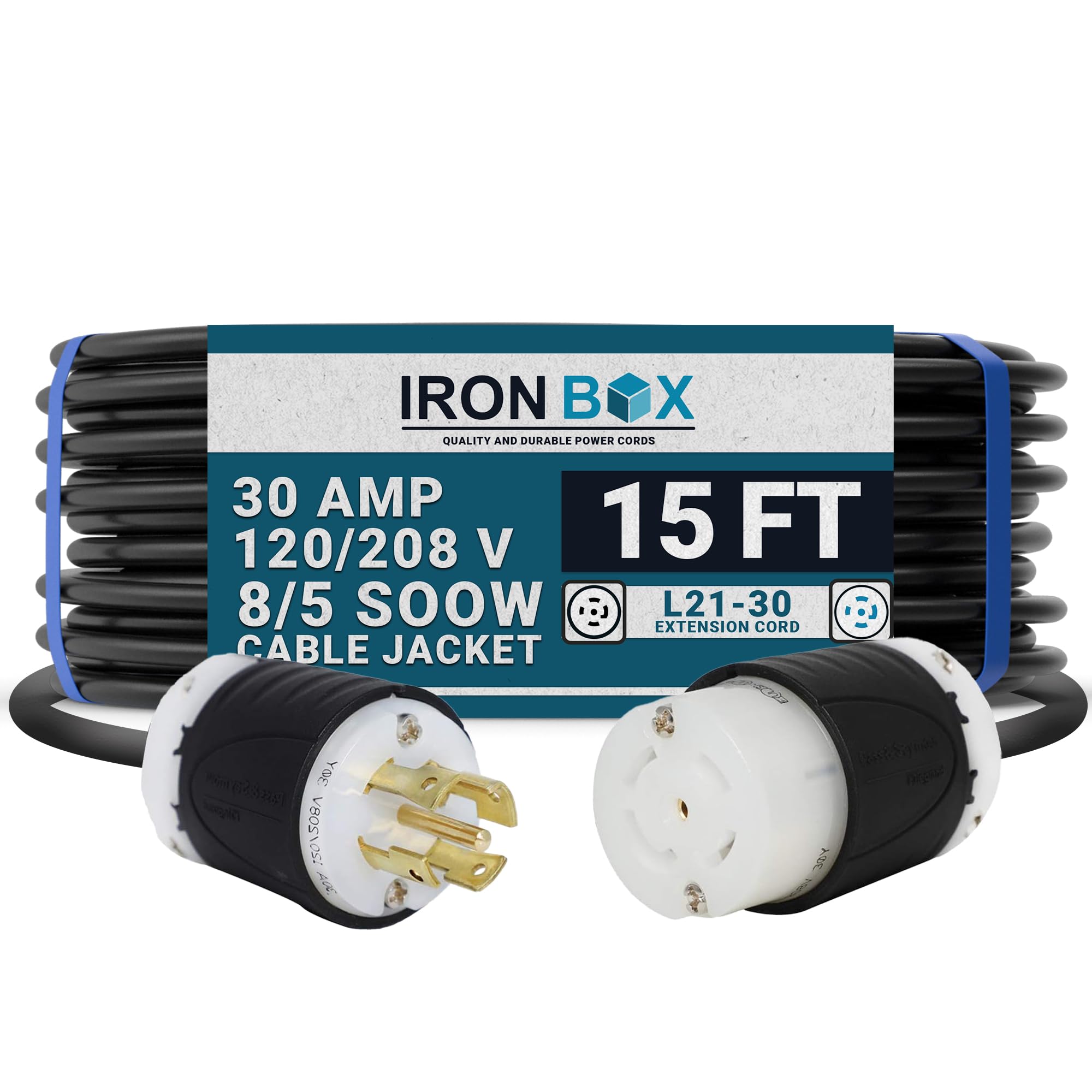 IronBox Electric - L21-30 Extension Cord - 8/5 SOOW Cable